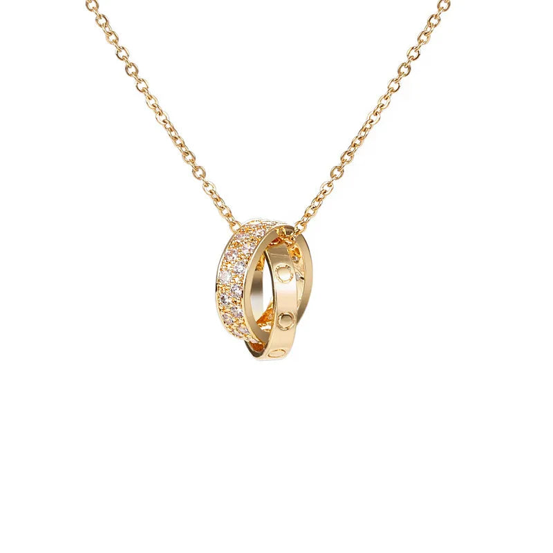 Love Loops Necklace with Crystals