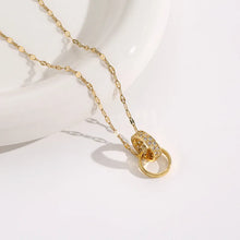 Load image into Gallery viewer, Love Loops Necklace with Crystals
