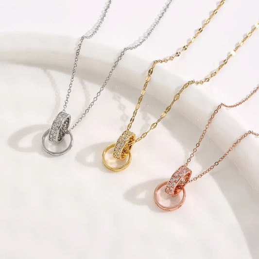 Love Loops Necklace with Crystals