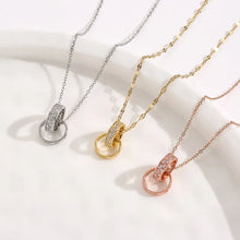 Load image into Gallery viewer, Love Loops Necklace with Crystals
