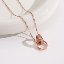 Load image into Gallery viewer, Love Loops Necklace with Crystals
