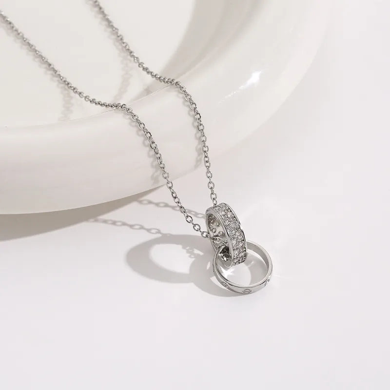 Love Loops Necklace with Crystals