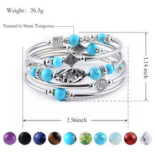 Load image into Gallery viewer, Bali Style - Beaded Coil Wrap Bracelet - Turquoise
