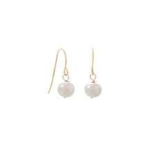 Load image into Gallery viewer, 14 Karat Gold Cultured Freshwater Pearl French Wire Earrings
