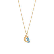 Load image into Gallery viewer, 14 Karat Gold Moon Charm
