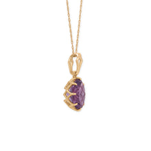 Load image into Gallery viewer, 18&quot; 14 Karat Gold Precision Cut Amethyst Necklace
