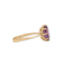 Load image into Gallery viewer, 14 Karat Gold Precision Cut Amethyst Ring
