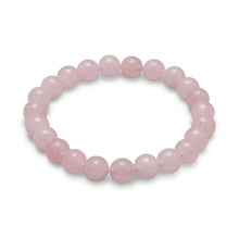 Load image into Gallery viewer, Rose Quartz Bead Stretch Bracelet
