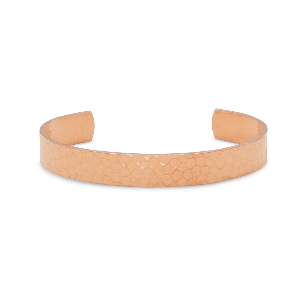 9.9mm Hammered Solid Copper Cuff