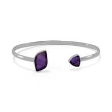 Load image into Gallery viewer, Sterling Silver Amethyst Cuff Bracelet
