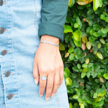 Load image into Gallery viewer, Criss Cross Band Rainbow Moonstone Ring
