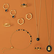 Load image into Gallery viewer, 14 Karat Gold Plated Hexagonal Hoop Earrings
