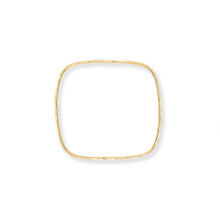 Load image into Gallery viewer, 14 Karat Gold Plated Textured Square Bangle
