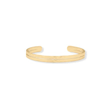 Load image into Gallery viewer, 14 Karat Gold Plated Two Row Cuff Bracelet
