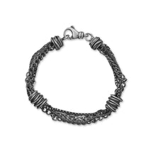 Load image into Gallery viewer, 7&quot; Oxidized Wrapped Multi Chain Bracelet
