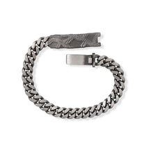 Load image into Gallery viewer, 8.5&quot; Black Ruthenium Snakeskin ID Bracelet
