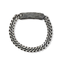 Load image into Gallery viewer, 8.5&quot; Black Ruthenium Snakeskin ID Bracelet
