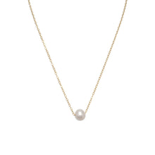 Load image into Gallery viewer, 16&quot; + 2&quot; Gold Filled Floating Cultured Freshwater Pearl Necklace

