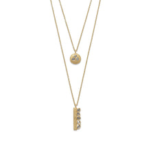 Load image into Gallery viewer, 14 Karat Gold Plated Double Strand Polki Diamond Necklace
