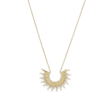 Load image into Gallery viewer, &quot;Shine On!&quot; 14 Karat Gold Plated Sunburst Necklace
