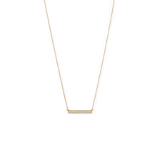 Load image into Gallery viewer, 14 Karat Gold Plated Synthetic White Opal Bar Necklace
