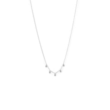 Load image into Gallery viewer, Rhodium Plated Dainty CZ Charm Necklace
