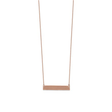 Load image into Gallery viewer, 14 Karat Rose Gold Engravable Bar Necklace
