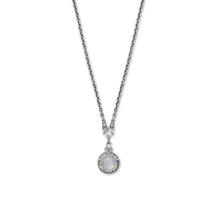 Load image into Gallery viewer, 18&quot; + 2&quot; Oxidized Reversible Lapis and Rainbow Moonstone Necklace
