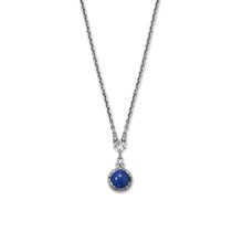 Load image into Gallery viewer, 18&quot; + 2&quot; Oxidized Reversible Lapis and Rainbow Moonstone Necklace
