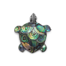 Load image into Gallery viewer, Bali Paua Shell Turtle Pin/Pendant
