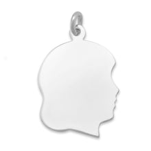 Load image into Gallery viewer, Engravable Girl Silhouette Charm
