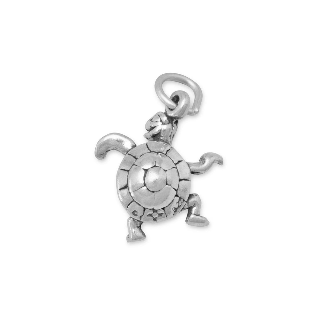 Small Dancing Turtle Charm