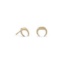 Load image into Gallery viewer, 14 Karat Gold Plated Mini Crescent Studs
