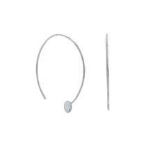 Load image into Gallery viewer, Rhodium Plated Threader Dot End Earring
