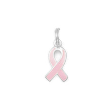 Load image into Gallery viewer, Pink Enamel Awareness Ribbon Charm
