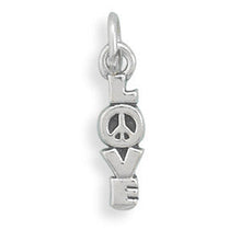 Load image into Gallery viewer, LOVE Charm with Peace Sign
