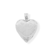 Load image into Gallery viewer, Heart Memory Keeper Locket with Cross
