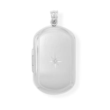 Load image into Gallery viewer, Oblong Memory Keeper Locket with Diamond Accent
