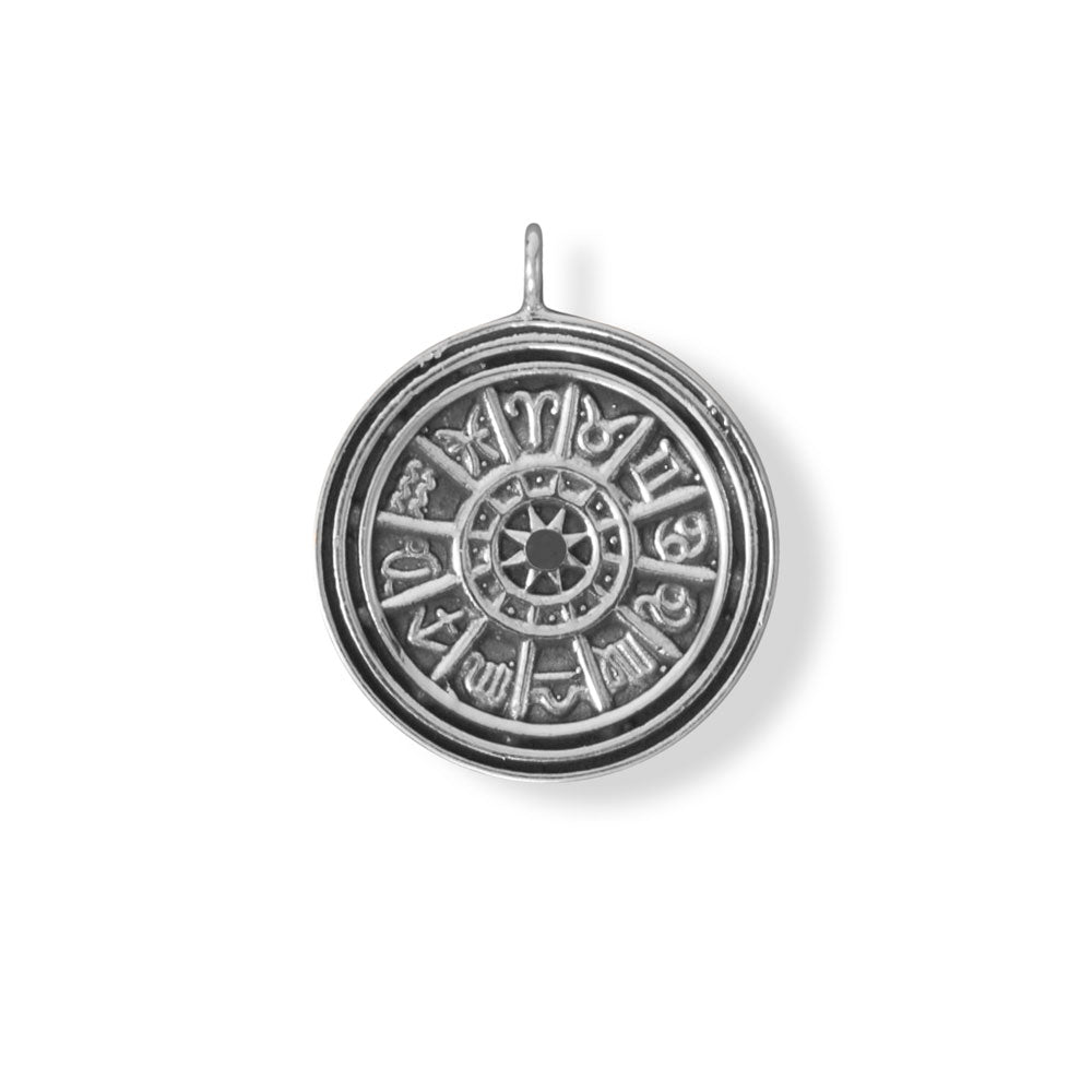 Oxidized Astrology Pendant