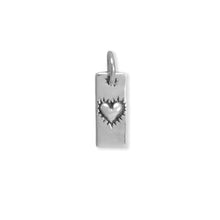 Load image into Gallery viewer, Oxidized Heart Tag Charm
