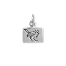 Load image into Gallery viewer, Sweet Oxidized Bird Tag Charm
