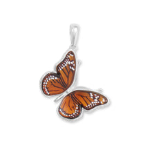 Load image into Gallery viewer, Handcrafted Baltic Amber Monarch Butterfly Pendant
