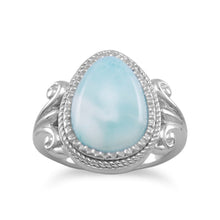 Load image into Gallery viewer, Pear Shape Larimar Ring
