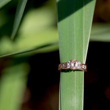 Load image into Gallery viewer, 14 Karat Rose Gold Plated Morganite and White Topaz Ring
