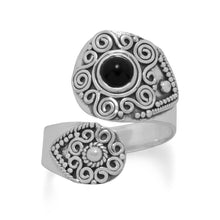 Load image into Gallery viewer, Oxidized Black Onyx Wrap Ring
