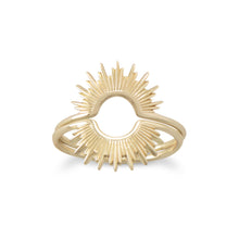 Load image into Gallery viewer, &quot;Shine On!&quot; 14 Karat Gold Plated Sunburst Ring
