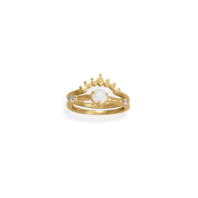 Load image into Gallery viewer, 14 Karat Gold Plated Dot Crown Ring
