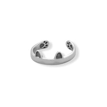 Load image into Gallery viewer, Oxidized Perky Cat Ear Wrap Ring

