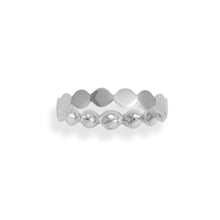 Load image into Gallery viewer, Rhodium Plated Dotted Band Ring
