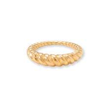 Load image into Gallery viewer, 14 Karat Gold Plated Twisted Cable Ring
